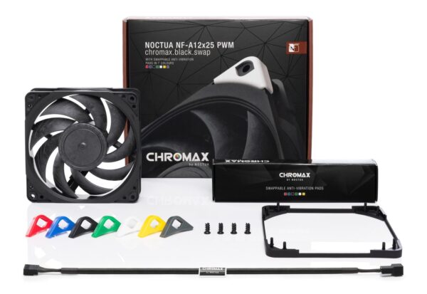 Noctua NF-A12x25 PWM chromax.black.swap 120mm 2000 RPM Chassis Fan - Image 3