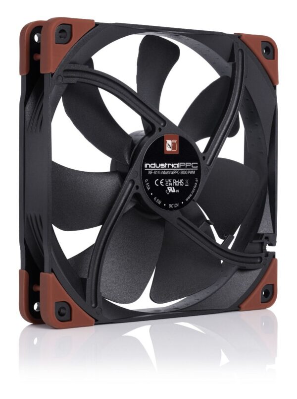 Noctua NF-A14 industrialPPC-3000 PWM 140mm 3000 RPM Single Pack Chassis Fan - Image 3