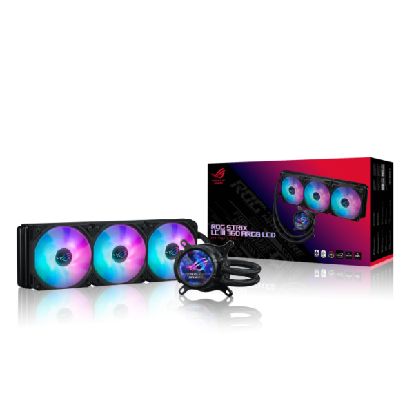Asus ROG STRIX LC III 360 ARGB LCD 360mm Black CPU Liquid Cooler With Three Premium ROG ARGB Fans - Image 5