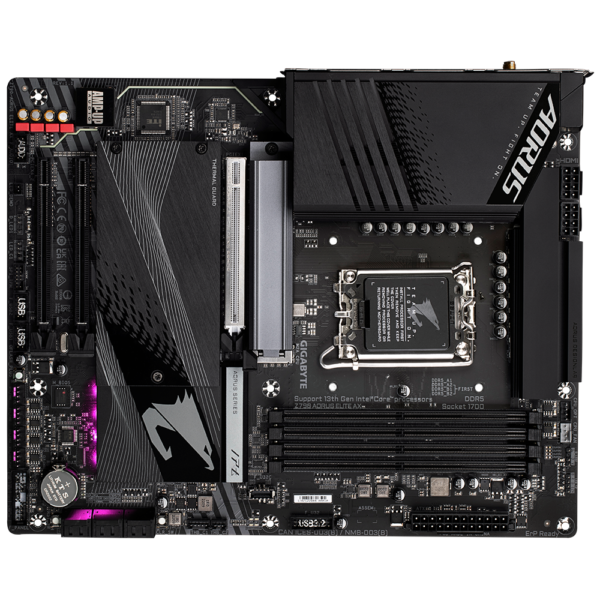 Gigabyte Z790 AORUS ELITE AX (rev. 1.x) ATX Motherboard ( Intel LGA1700 Socket, Supports 14th, 13th, and 12th Generation Intel Core, Pentium Gold and Celeron CPU, 4 x DDR5 RAM Slots, Max 256GB RAM ) - Image 4