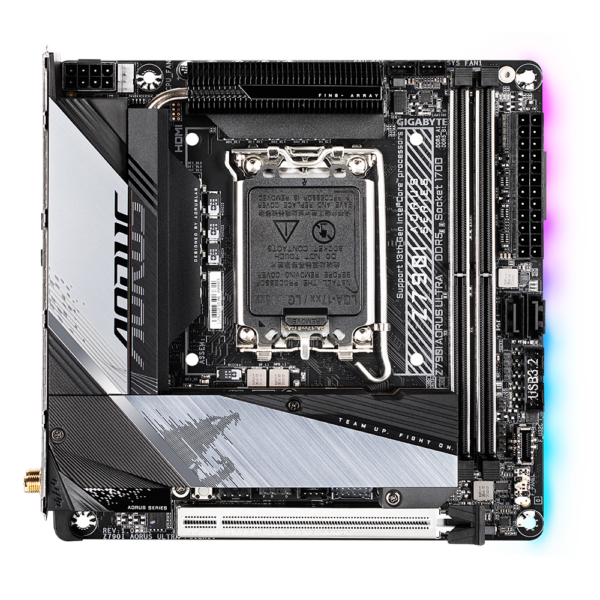 Gigabyte Z790I AORUS ULTRA (rev. 1.0) Mini-ITX Motherboard ( Intel LGA1700 Socket, Supports Intel 14th, 13th, and 12th Generation Intel Core, Pentium Gold and Celeron CPU, 2 x DDR5 RAM Slots, Max 128GB RAM ) - Image 2