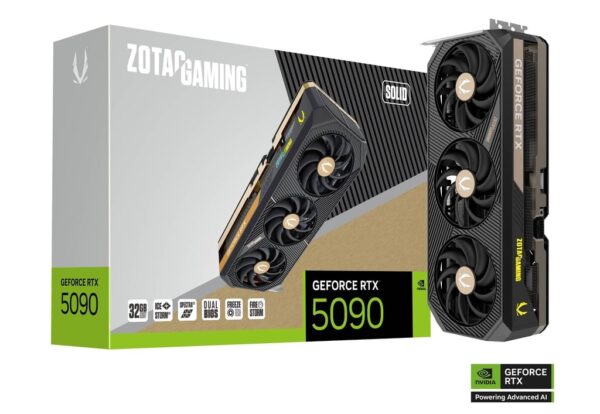 ZOTAC GAMING GeForce RTX 5090 SOLID 32GB GDDR7 512-bit Gaming Graphics Card With Triple Fans ( ZT-B50900D-10P )
