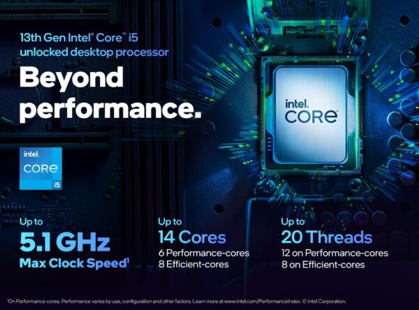 Intel Core i5-13600K 13th Gen Desktop Processor BX8071513600K ( Intel Socket LGA1700, Total Cores 14, Total Threads 20, 44 MB Intel Smart Cache, 5.1 GHz Max Turbo Frequency ) - Image 5