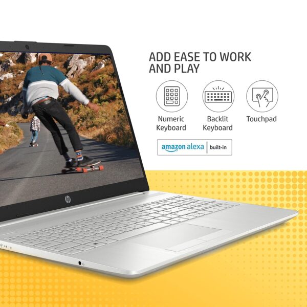 HP 15s 15s-du3519zTX Intel Core i5 11th Gen 15.6 inch FHD Thin and Light Laptop ( 8 GB DDR4 RAM, 512 GB SSD, 2 GB, NVIDIA GeForce MX450 Graphics, WIN 11+MSO, Silver ) - Image 2