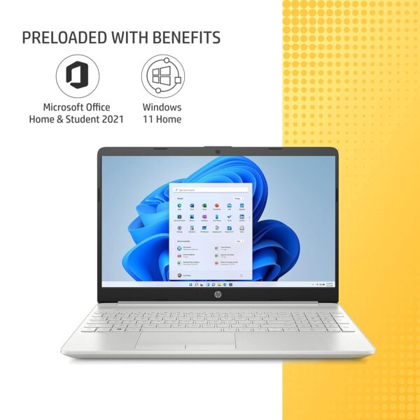 HP 15s 15s-du3519zTX Intel Core i5 11th Gen 15.6 inch FHD Thin and Light Laptop ( 8 GB DDR4 RAM, 512 GB SSD, 2 GB, NVIDIA GeForce MX450 Graphics, WIN 11+MSO, Silver ) - Image 3