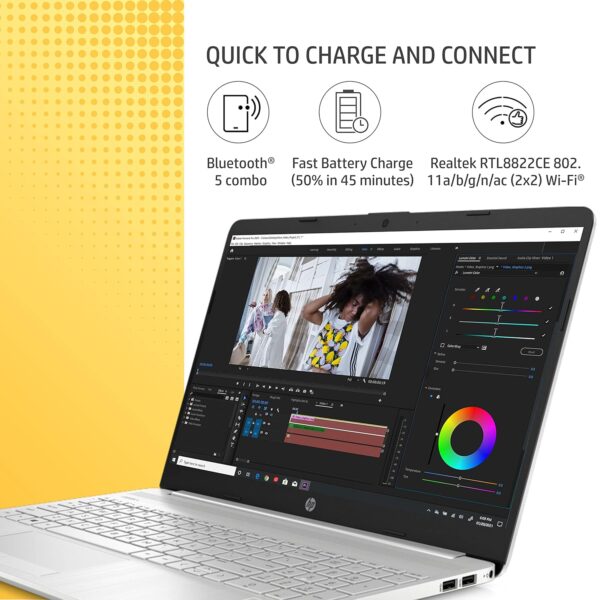 HP 15s 15s-du3519zTX Intel Core i5 11th Gen 15.6 inch FHD Thin and Light Laptop ( 8 GB DDR4 RAM, 512 GB SSD, 2 GB, NVIDIA GeForce MX450 Graphics, WIN 11+MSO, Silver ) - Image 5
