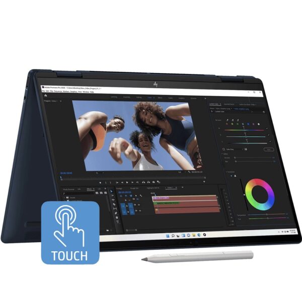 HP Envy x360 14-fc0078TU Intel Evo Platform Intel Core Ultra 5 Processor 14-Inch 2.8K OLED Touch Blue 2-in-1 Laptop 9W638PA ( 16 GB LPDDR5 RAM, 512 GB SSD, WIN 11+MSO )