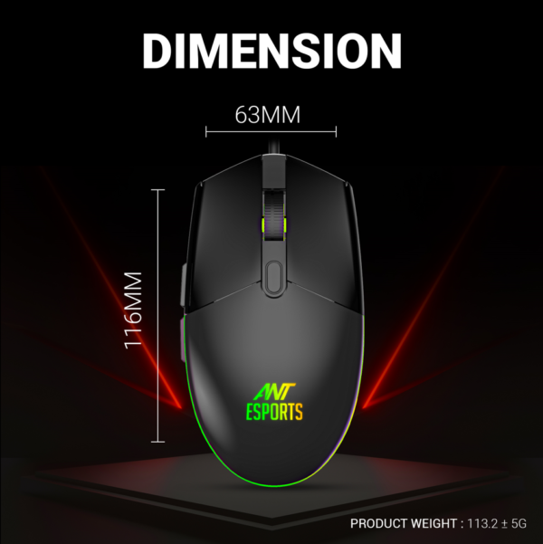 Ant Esports KM1600 Wired Backlit Rainbow Gaming Keyboard & Mouse Combo ( AEPP0068 ) - Image 11