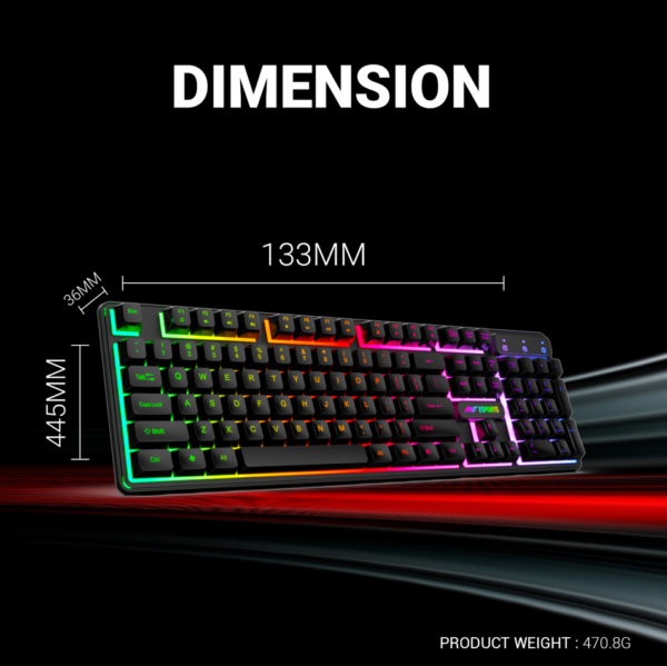Ant Esports KM1600 Wired Backlit Rainbow Gaming Keyboard & Mouse Combo ( AEPP0068 ) - Image 12