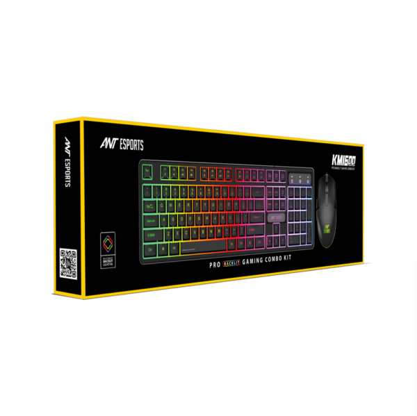 Ant Esports KM1600 Wired Backlit Rainbow Gaming Keyboard & Mouse Combo ( AEPP0068 ) - Image 8