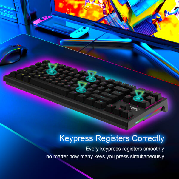 Ant Esports MK1800 TKL Mechanical Backlit Wired Black Gaming Keyboard With Blue Switches ( AEPP0224 ) - Image 7