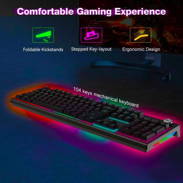 Ant Esports MK1850 Mechanical Blacklit Wired Black Gaming Keyboard With Blue Switches ( AEPP0225 ) - Image 3