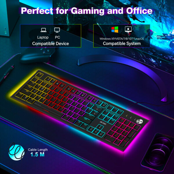Ant Esports MK1850 Mechanical Blacklit Wired Black Gaming Keyboard With Blue Switches ( AEPP0225 ) - Image 8