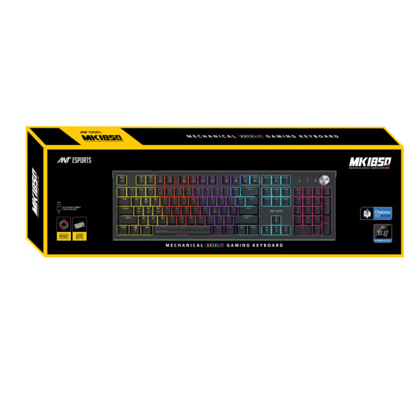 Ant Esports MK1850 Mechanical Blacklit Wired Black Gaming Keyboard With Blue Switches ( AEPP0225 ) - Image 10