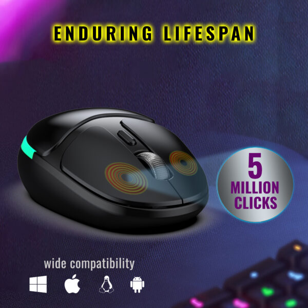 Ant Esports GM325 PRO Mini Wireless Static RGB 3600 DPI 5 Buttons Black Gaming Mouse ( AEPP0246 ) - Image 2