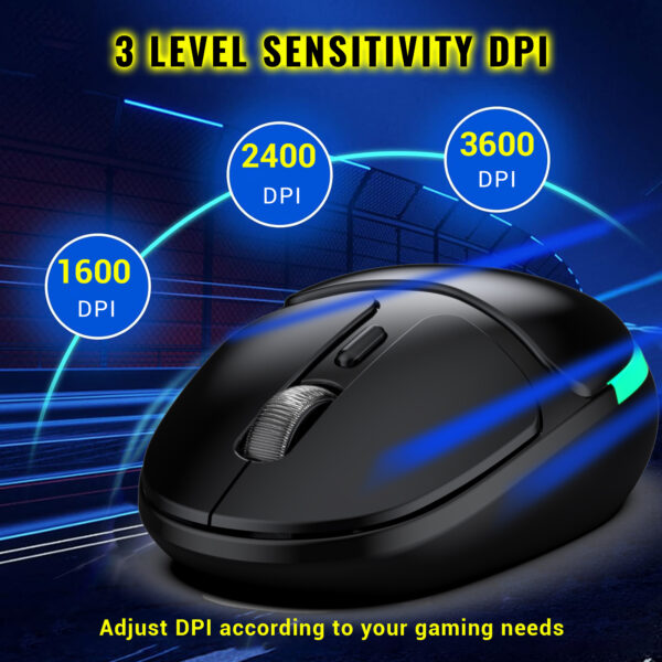 Ant Esports GM325 PRO Mini Wireless Static RGB 3600 DPI 5 Buttons Black Gaming Mouse ( AEPP0246 ) - Image 6