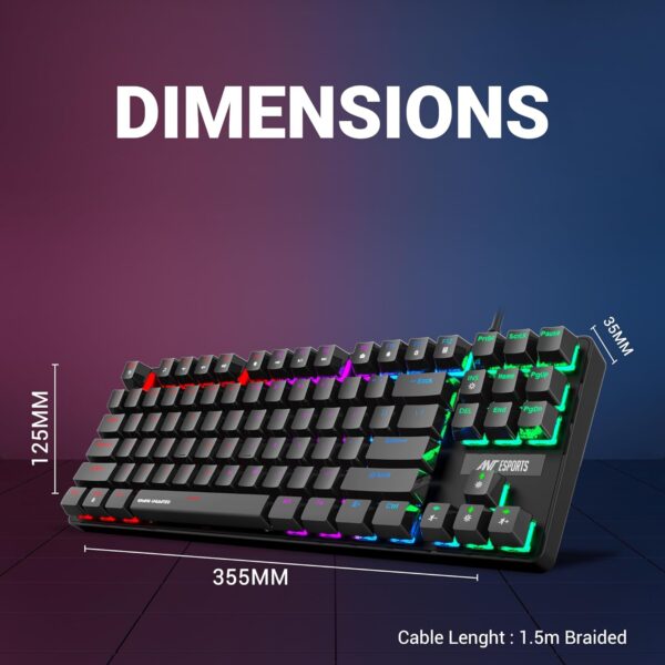 Ant Esports MK1000 Mechanical Wired Gaming Keyboard With Red Switches ( AESP0007 ) - Image 2
