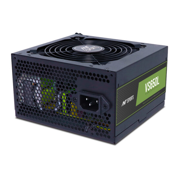 Ant Esports VS650L 650 Watts Non Modular Black Power Supply Unit With 120mm Silent Fan High Airflow Fan (AESP0324 ) - Image 6