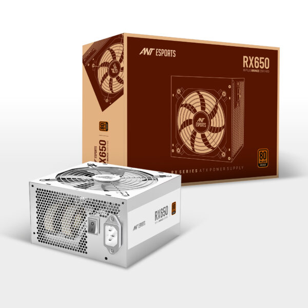 Ant Esports RX650 White 650Watt Non-Modular ATX Power 80 Plus Bronze Gaming Power Supply ( AESP0346 ) - Image 2