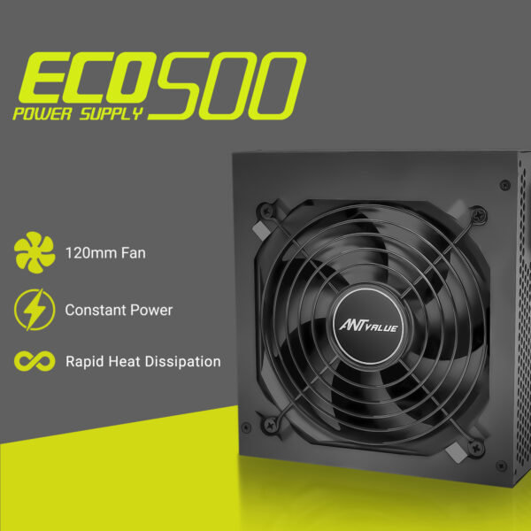 Ant Value ECO 500 500w ATX Power Supply Unit ( AVPS0002 ) - Image 3