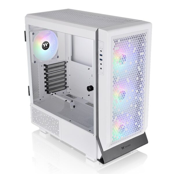 Thermaltake Ceres 500 TG ARGB Snow Mid Tower E-ATX 3mm Tempered Glass White Chassis With Pre-installed Four CT140 ARGB Sync PC Cooling Fans ( CA-1X5-00M6WN-00 ) - Image 5