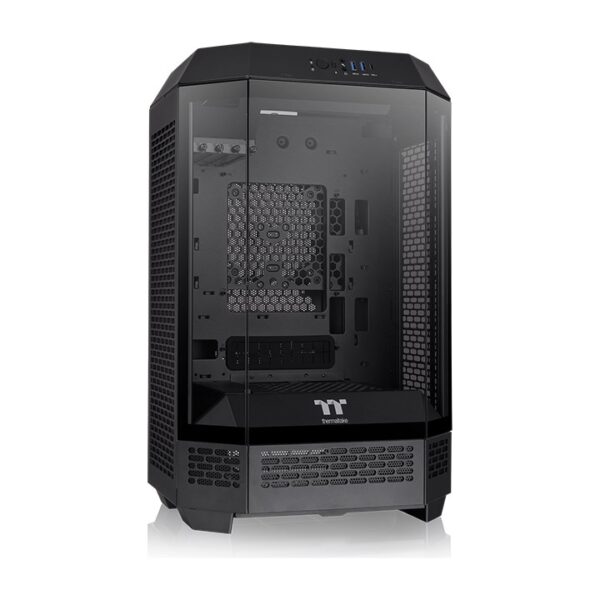 Thermaltake The Tower 300 Micro Tower Micro ATX 3mm Tempered Glass Black Chassis With Pre-installed Two CT140 PC Cooling Fans ( CA-1Y4-00S1WN-00 ) - Image 3