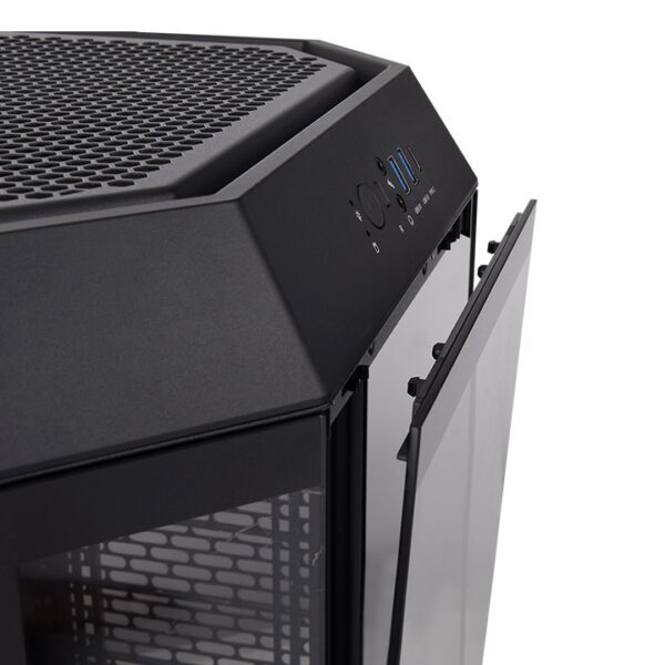 Thermaltake The Tower 300 Micro Tower Micro ATX 3mm Tempered Glass Black Chassis With Pre-installed Two CT140 PC Cooling Fans ( CA-1Y4-00S1WN-00 ) - Image 6