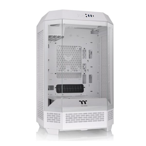 Thermaltake The Tower 300 Snow Micro Tower Micro ATX 3mm Tempered Glass White Chassis With Pre-installed Two CT140 White PC Cooling Fans ( CA-1Y4-00S6WN-00 ) - Image 3