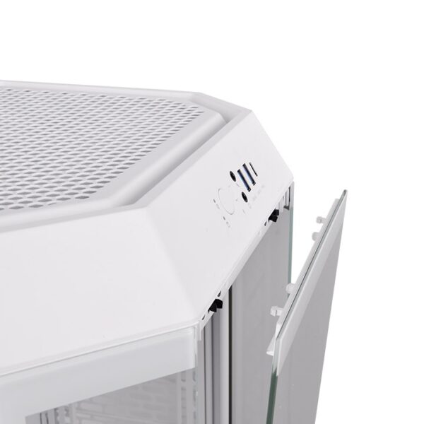 Thermaltake The Tower 300 Snow Micro Tower Micro ATX 3mm Tempered Glass White Chassis With Pre-installed Two CT140 White PC Cooling Fans ( CA-1Y4-00S6WN-00 ) - Image 5