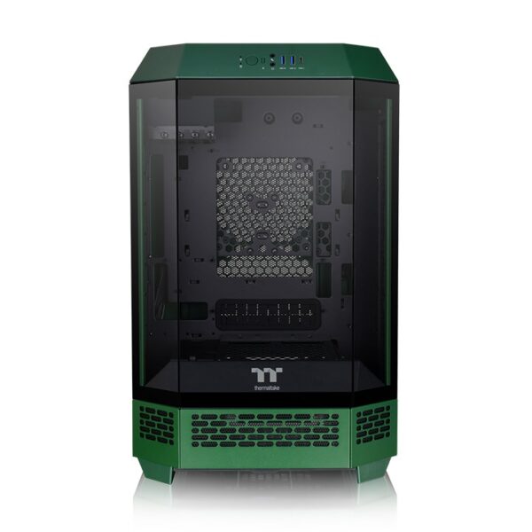 Thermaltake The Tower 300 Racing Green Micro Tower m-ATX 3mm Tempered Glass Chassis With Pre-installed Two CT140 PC Cooling Fans ( CA-1Y4-00SCWN-00 ) - Image 2