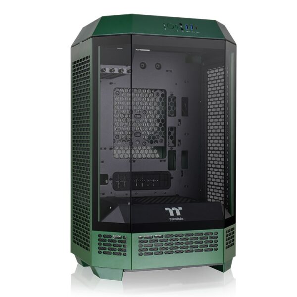 Thermaltake The Tower 300 Racing Green Micro Tower m-ATX 3mm Tempered Glass Chassis With Pre-installed Two CT140 PC Cooling Fans ( CA-1Y4-00SCWN-00 ) - Image 3