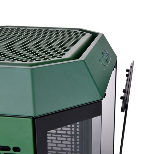 Thermaltake The Tower 300 Racing Green Micro Tower m-ATX 3mm Tempered Glass Chassis With Pre-installed Two CT140 PC Cooling Fans ( CA-1Y4-00SCWN-00 ) - Image 6