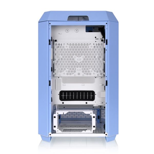 Thermaltake The Tower 300 Hydrangea Blue Micro Tower m-ATX 3mm Tempered Glass Chassis With Pre-installed Two CT140 White PC Cooling Fans ( CA-1Y4-00SFWN-00 ) - Image 5