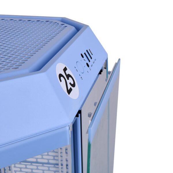 Thermaltake The Tower 300 Hydrangea Blue Micro Tower m-ATX 3mm Tempered Glass Chassis With Pre-installed Two CT140 White PC Cooling Fans ( CA-1Y4-00SFWN-00 ) - Image 6