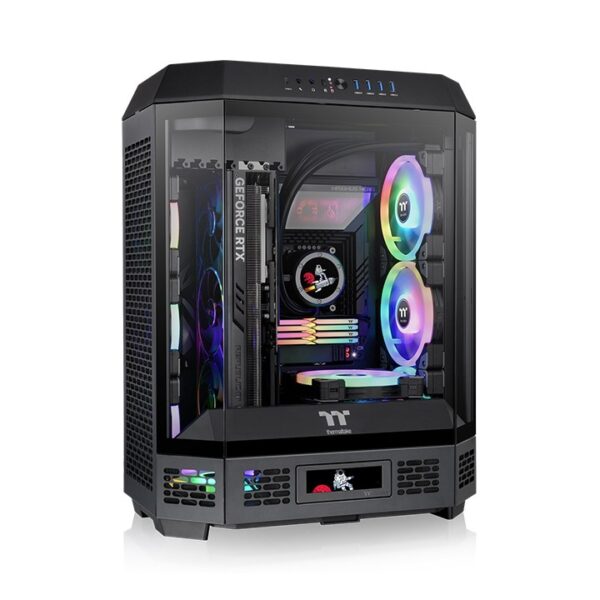 Thermaltake The Tower 600 Mid Tower ATX 3mm Tempered Glass Chassis With Pre-installed Two CT140 PC Cooling Fans ( CA-1Z1-00M1WN-00 )