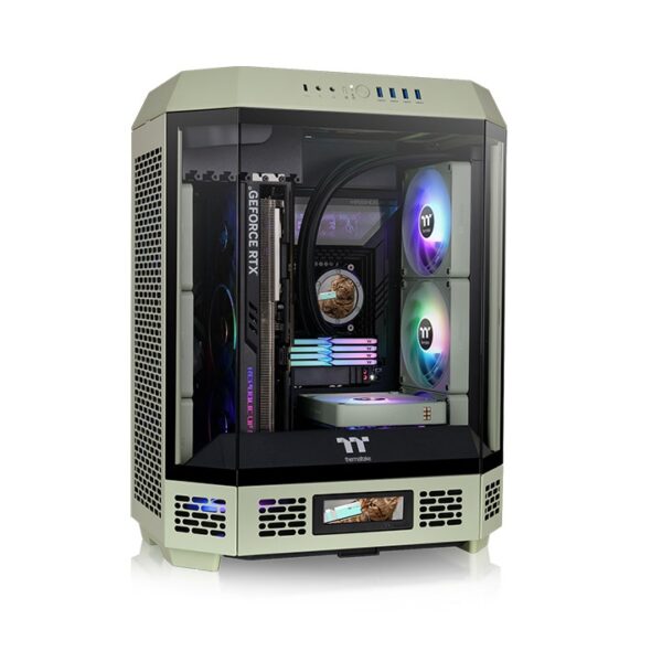 Thermaltake The Tower 600 Matcha Green Mid Tower ATX 3mm Tempered Glass Chassis With Pre-installed Two CT140 PC Cooling Fans ( CA-1Z1-00MEWN-00 )