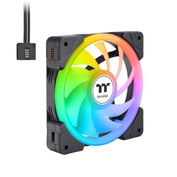 Thermaltake SWAFAN EX12 ARGB Sync TT Premium Edition 120mm 2000 RPM 3 in 1 PC Cooling Black Chassis Fan ( CL-F167-PL12SW-A ) - Image 2