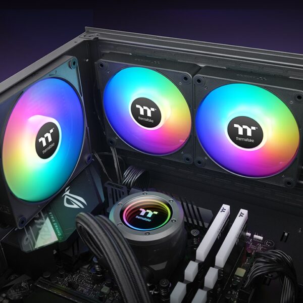 Thermaltake CT140 EX ARGB Sync 140mm 1800 RPM 3 in 1 PC Cooling Black Chassis Fan ( CL-F182-PL14SW-A ) - Image 6