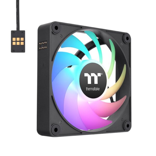 Thermaltake CT140 EX ARGB Sync 140mm 1800 RPM 3 in 1 PC Cooling Black Chassis Fan ( CL-F182-PL14SW-A ) - Image 2