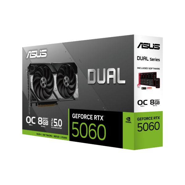 ASUS Dual GeForce RTX 5060 8GB GDDR7 OC Edition 128-bit Gaming Graphics Card With Dual Fans ( DUAL-RTX5060-O8G ) - Image 2