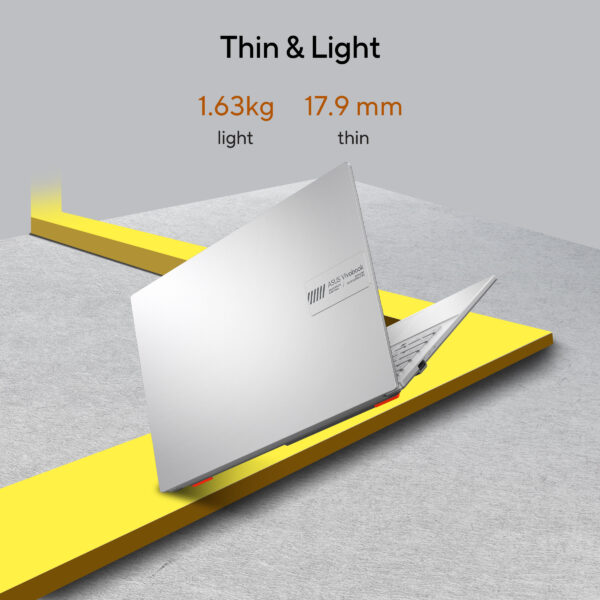 ASUS Vivobook Go 15 OLED E1504FA-LK321WS AMD Ryzen 3 7320U 7th Gen 15.6-inch FHD OLED 60Hz 0.2ms Laptop ( 8GB LPDDR5 RAM, 512GB SSD, Windows 11, MS Office, Cool Silver ) - Image 4
