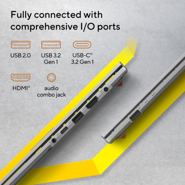 ASUS Vivobook Go 15 OLED E1504FA-LK321WS AMD Ryzen 3 7320U 7th Gen 15.6-inch FHD OLED 60Hz 0.2ms Laptop ( 8GB LPDDR5 RAM, 512GB SSD, Windows 11, MS Office, Cool Silver ) - Image 6