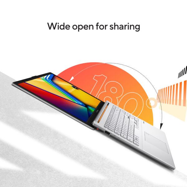 ASUS Vivobook Go 15 OLED E1504FA-LK321WS AMD Ryzen 3 7320U 7th Gen 15.6-inch FHD OLED 60Hz 0.2ms Laptop ( 8GB LPDDR5 RAM, 512GB SSD, Windows 11, MS Office, Cool Silver ) - Image 7