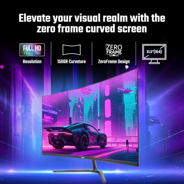 Acer ED320QR H 32-Inch FHD VA Panel Curved 100hz 1 MS VRB AMD Free Sync Backlight LED Monitor With Eye Care Features - Image 2