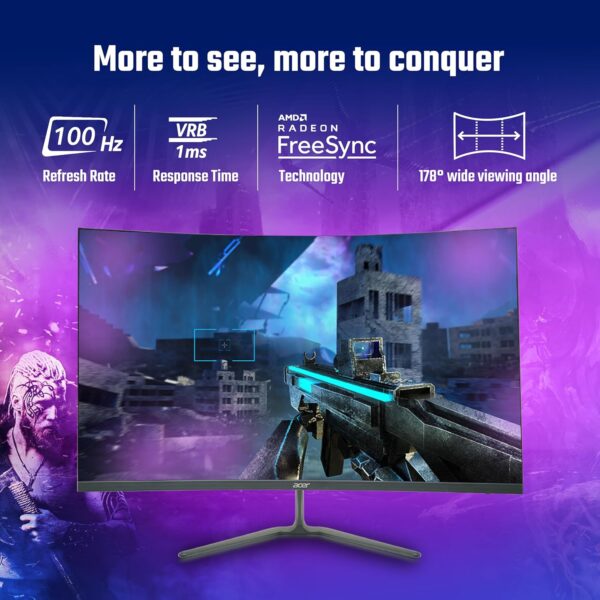 Acer ED320QR H 32-Inch FHD VA Panel Curved 100hz 1 MS VRB AMD Free Sync Backlight LED Monitor With Eye Care Features - Image 5