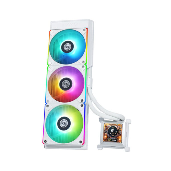 Lian Li HydroShift LCD 360R ARGB White CPU Liquid Cooler With 3 x 120mm ARGB Fans ( G89-GHSLCD36RW-IN ) - Image 2