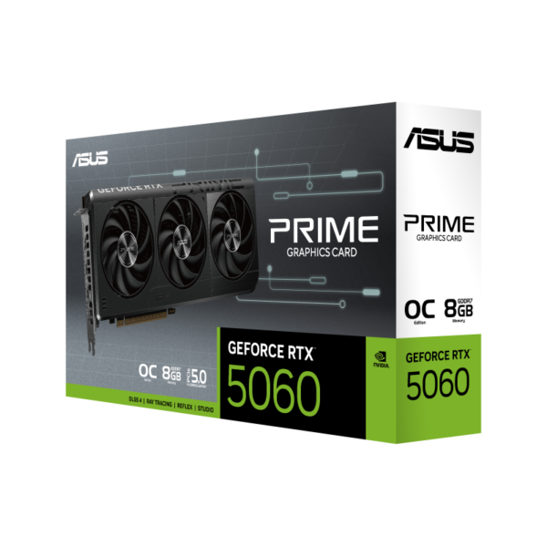 ASUS PRIME GeForce RTX 5060 8GB GDDR7 OC Edition 128-bit Gaming Graphics Card With Triple Fans ( PRIME-RTX5060-O8G ) - Image 2