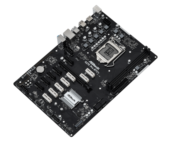ASRock Q270 Pro BTC+ ATX Motherboard ( Intel Socket 1151, Supports 7th and 6th Generation Intel Core i7 / i5 / i3 / Pentium / Celeron CPU, 2 x DDR4 RAM Slots, Max 32GB RAM Support ) - Image 5