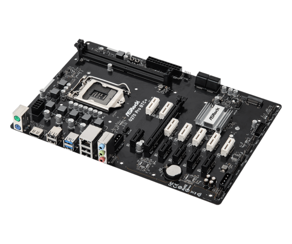 ASRock Q270 Pro BTC+ ATX Motherboard ( Intel Socket 1151, Supports 7th and 6th Generation Intel Core i7 / i5 / i3 / Pentium / Celeron CPU, 2 x DDR4 RAM Slots, Max 32GB RAM Support ) - Image 4