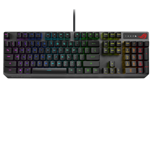 Asus ROG Strix Scope RX Wired Aura Sync RGB illumination, IP56 water and dust resistance, USB 2.0 Gaming Keyboard With ROG RX Optical Mechanical Switches